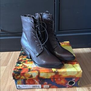 Women's Black Leather Ankle Boots